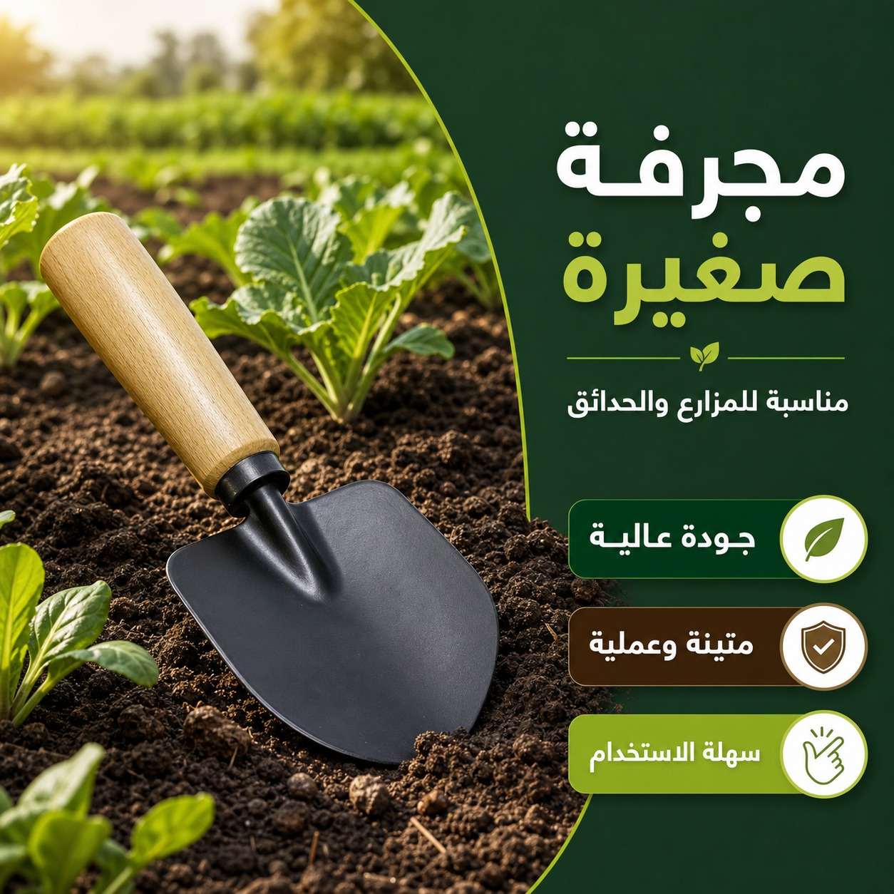 مجرفة يدوية صغيرة للحدائق والمزارع