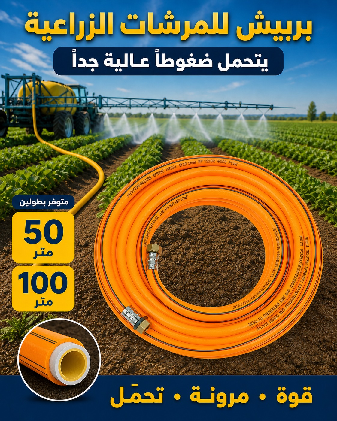 بربيش مرشّات زراعي عالي الضغط (100 متر)