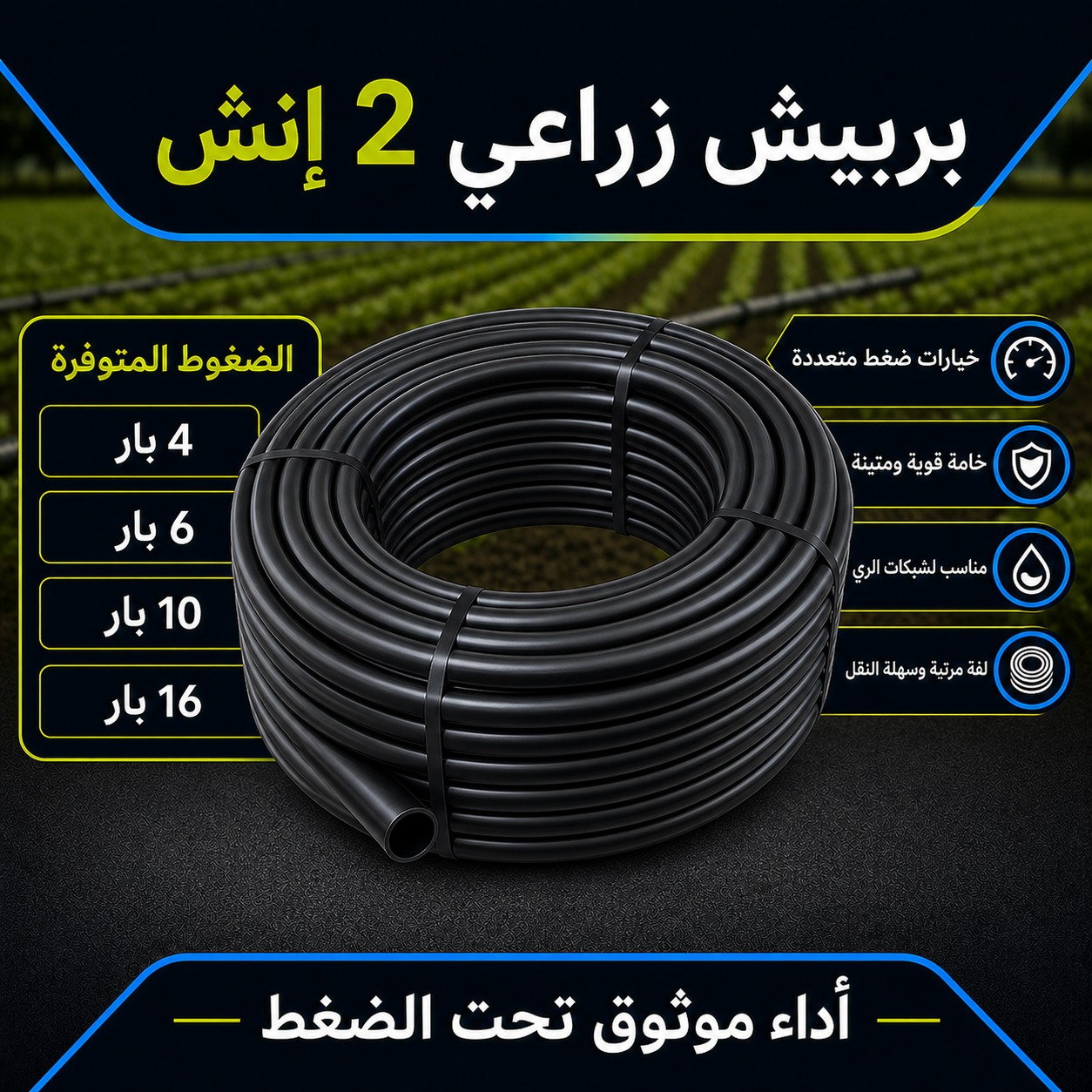 بربيش زراعي مقاس 2 إنش (10 بار)